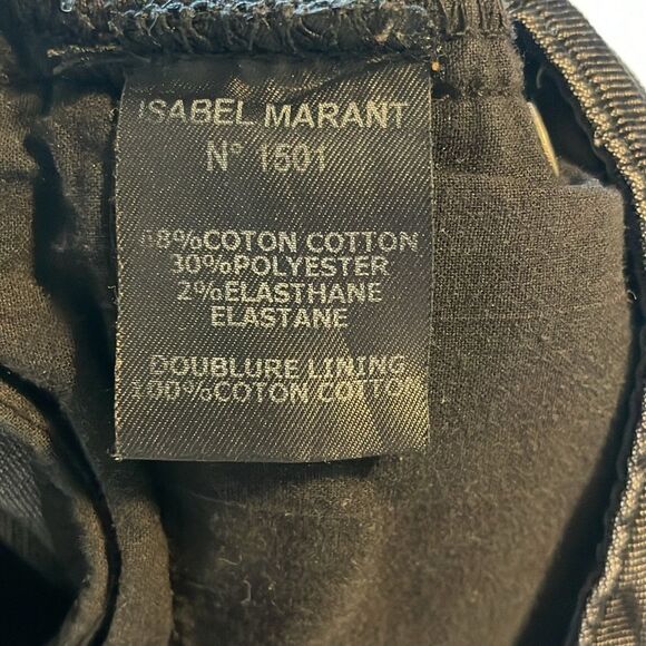 Isabel Marant Etoile 1501 Corduroy Low Rise Pants Women’s Size 4 Y2K Black - Picture 7 of 8